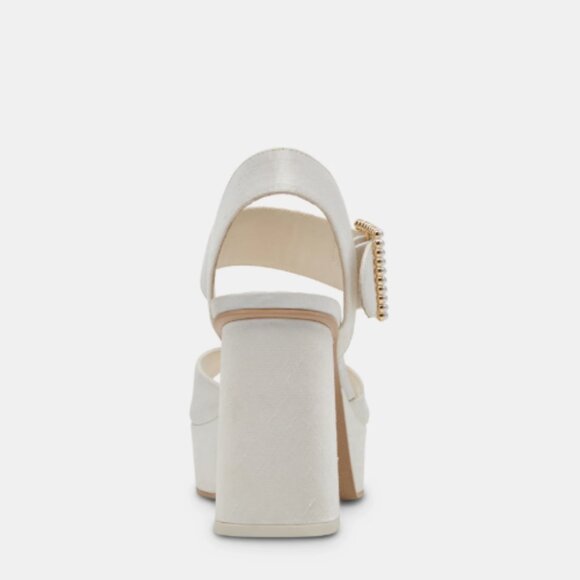 Dolce Vita Bobby Pearl Buckle Chunky Heels White Pearls Size 8 Retail $160.00 - Picture 9 of 16